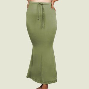 Women's Tia Bhuva Petite Saree Silhouette Mermaid Skirt, Size L - Green